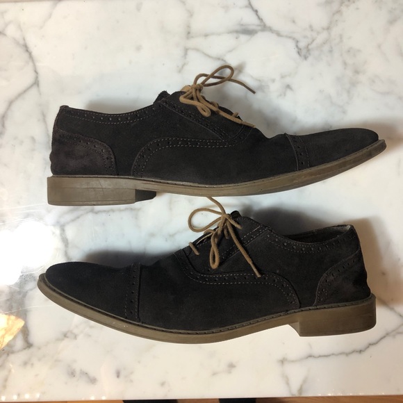 Calvin Klein Gaige 13 Brown Suede Leather Oxfords - Picture 11 of 16